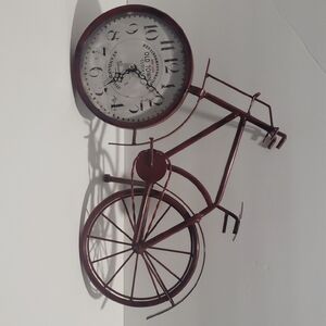 Vintage Bicycle Desk Clock in Red